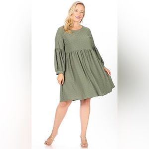 Vibe Sportswear Lantern Eyelet Dress